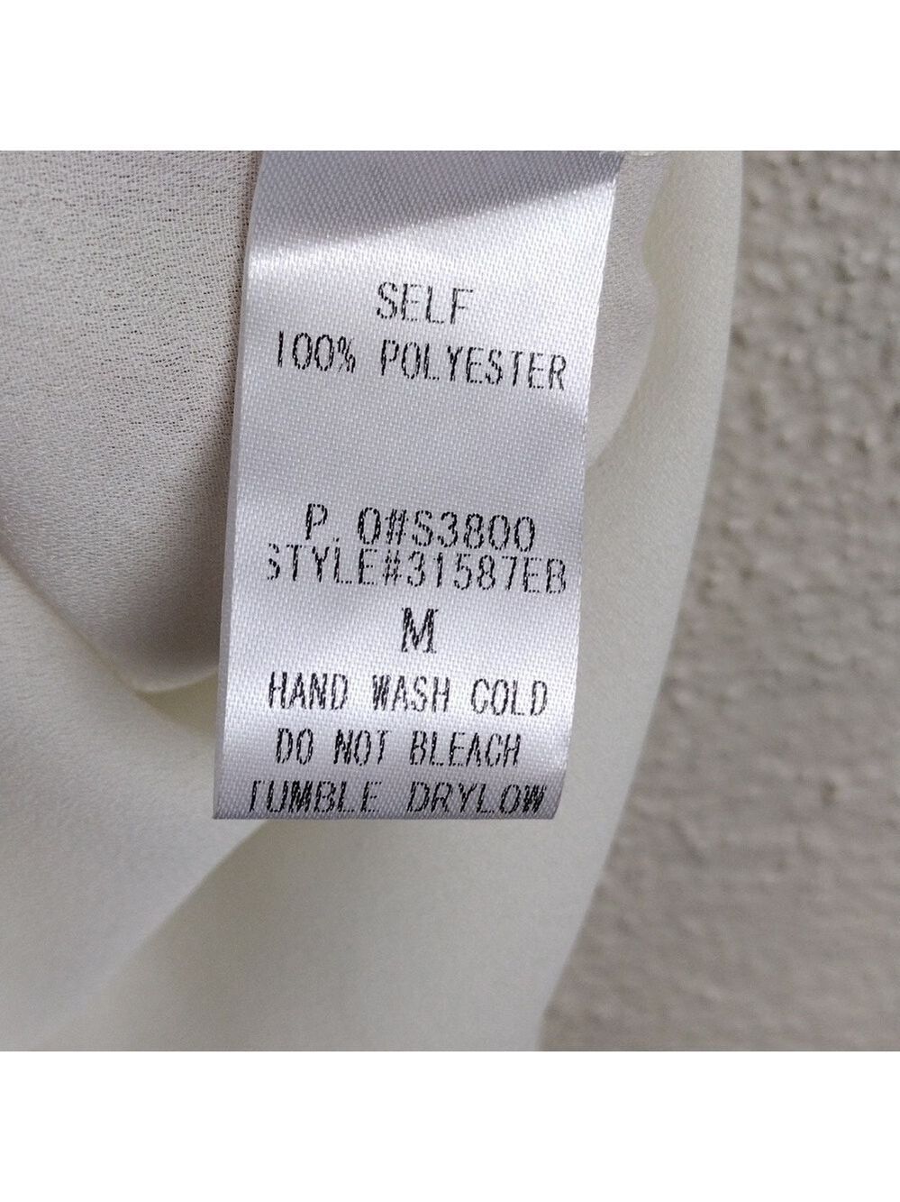 BLVD White Two Button Keyhole Jewel Embellished Collar Sleeveless High Low Top - Picture 6 of 13